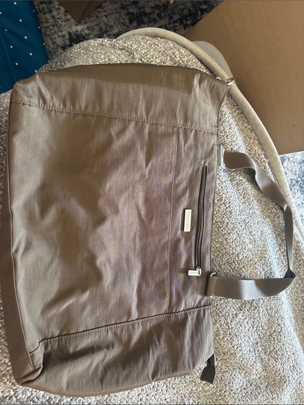 Bagallini Lightweight Brown Computer Tote Bag